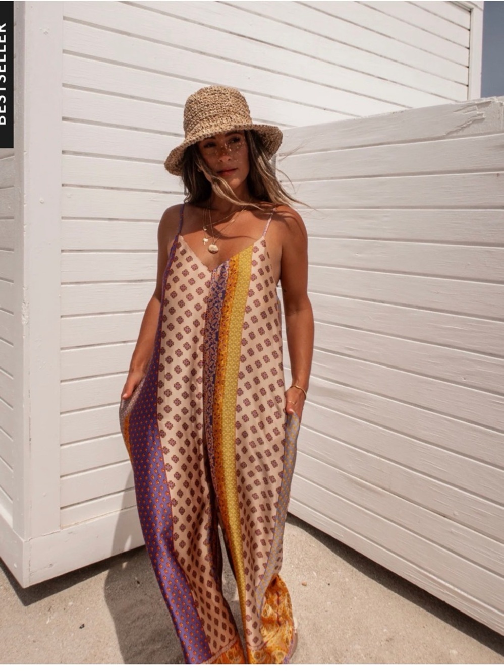 Boheme Lifestyle Silky Jumpsuit- XS